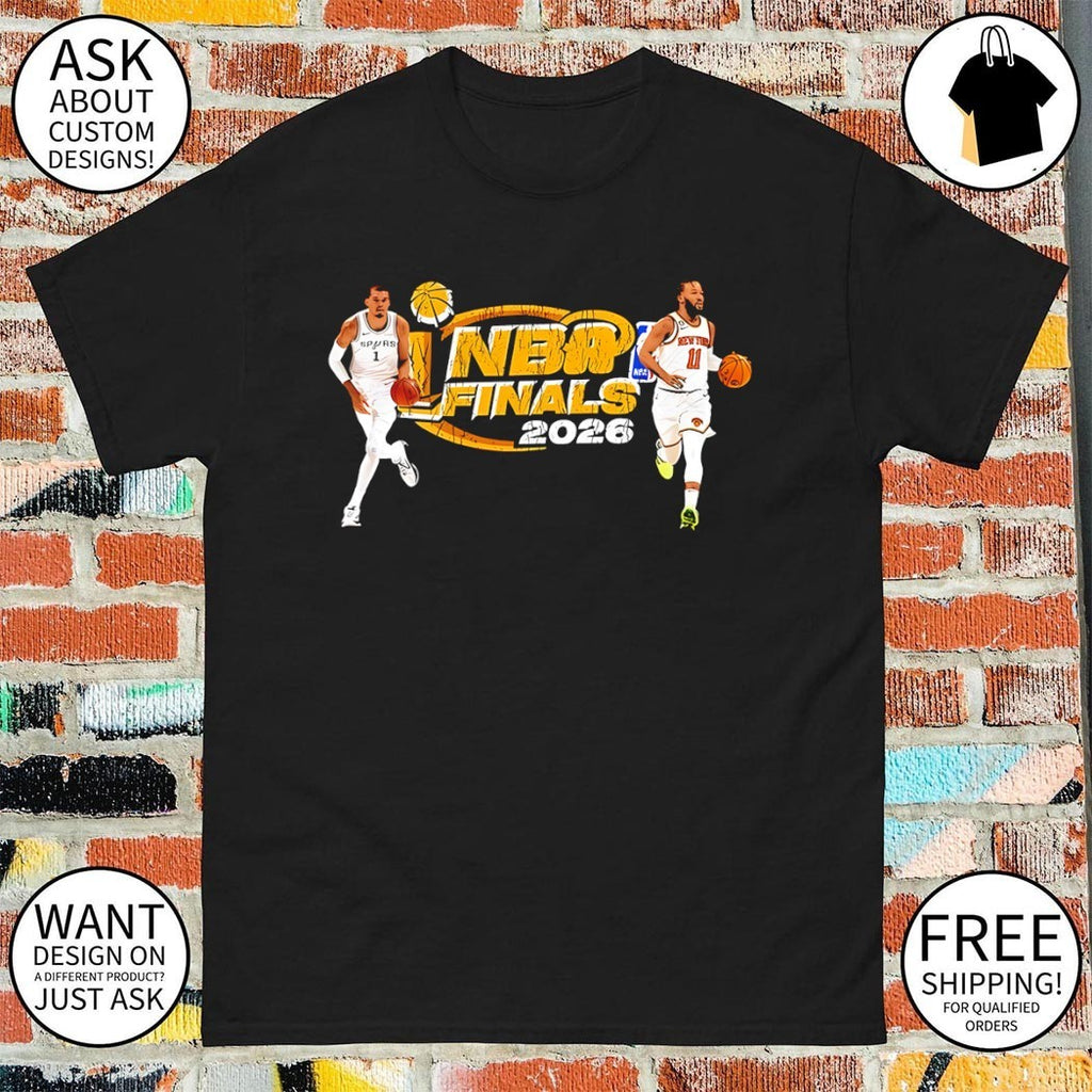 Victor Wembanyama Spurs vs Jalen Brunson Knicks Basketball NBA Finals 2026 vintage shirt