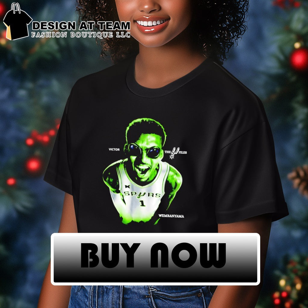 Victor Wembanyama The X Files Spurs alien shirt