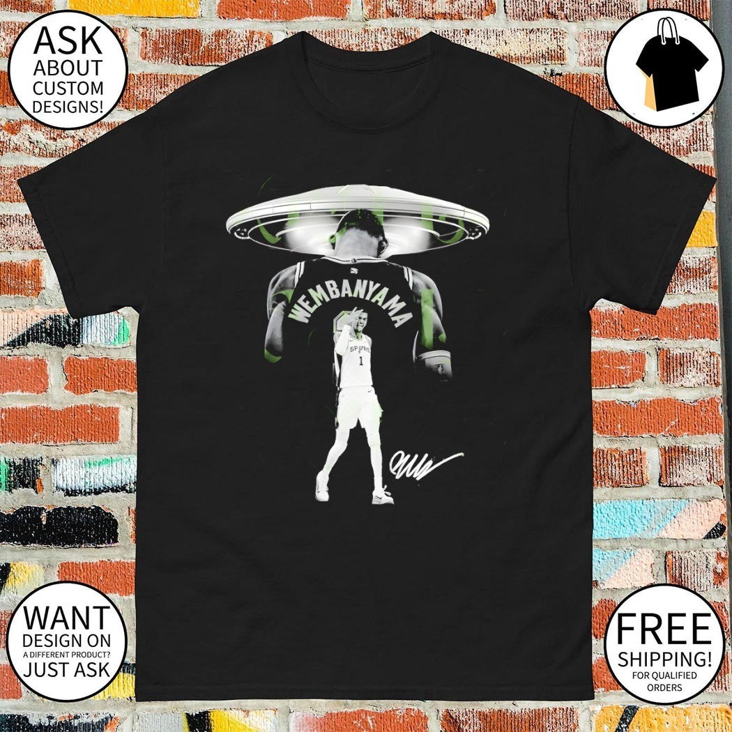 Victor Wembanyama UFO San Antonio Spurs Basketball NBA 2026 signature shirt
