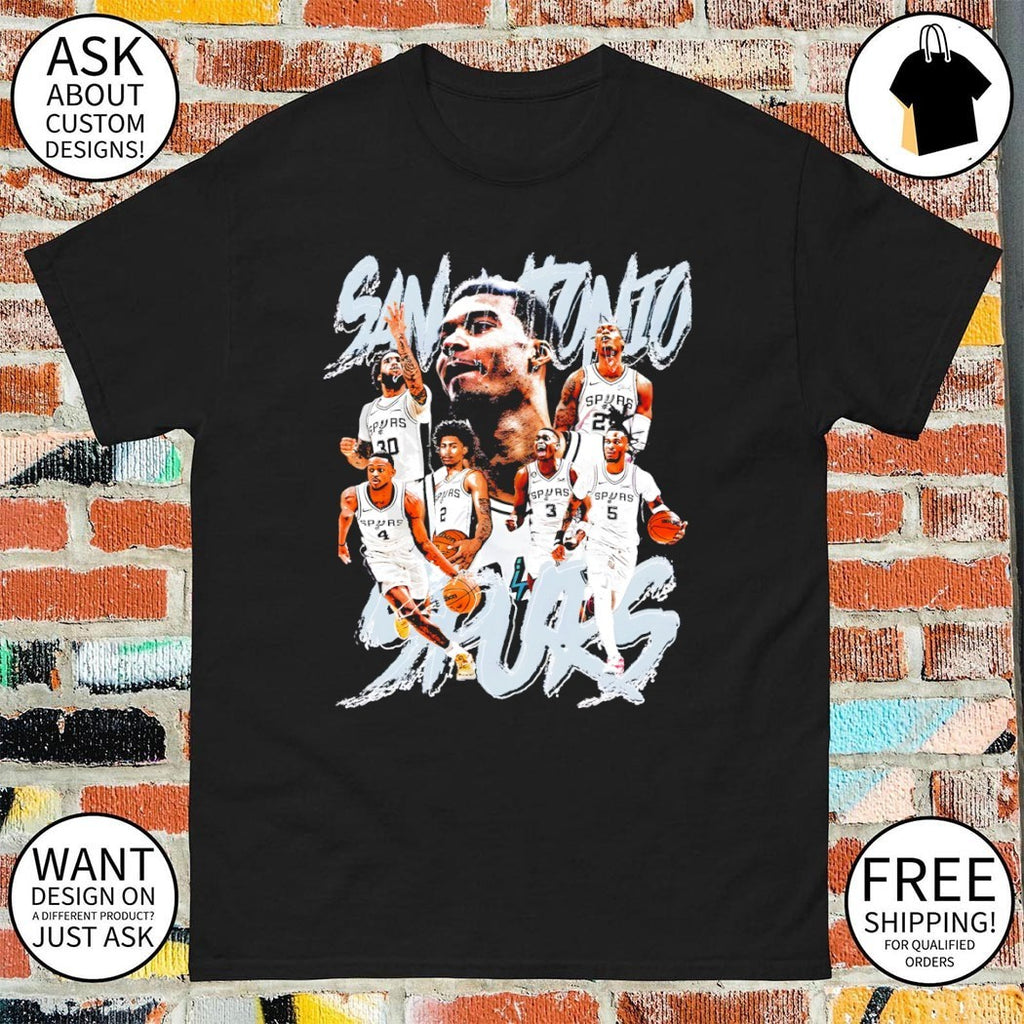 Victor Wembanyama Zach Collins Devin Vassell San Antonio Spurs Basketball NBA vintage shirt