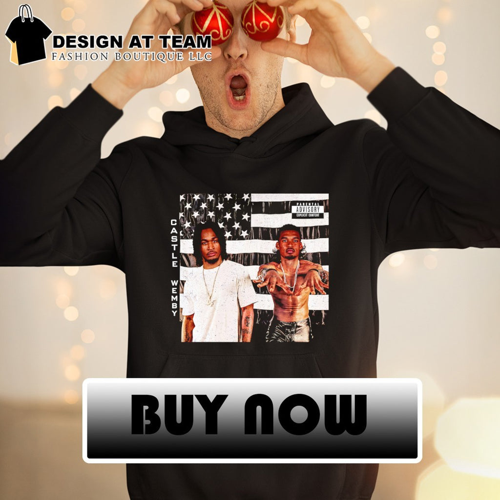 Victor Wembanyama and Stephon Castle San Antonio Spurs Basketball USA flag Parental Advisory Explicit Content shirt