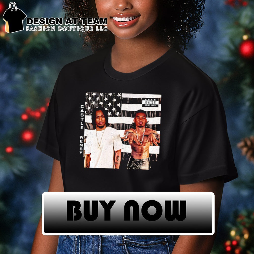 Victor Wembanyama and Stephon Castle San Antonio Spurs Basketball USA flag Parental Advisory Explicit Content shirt