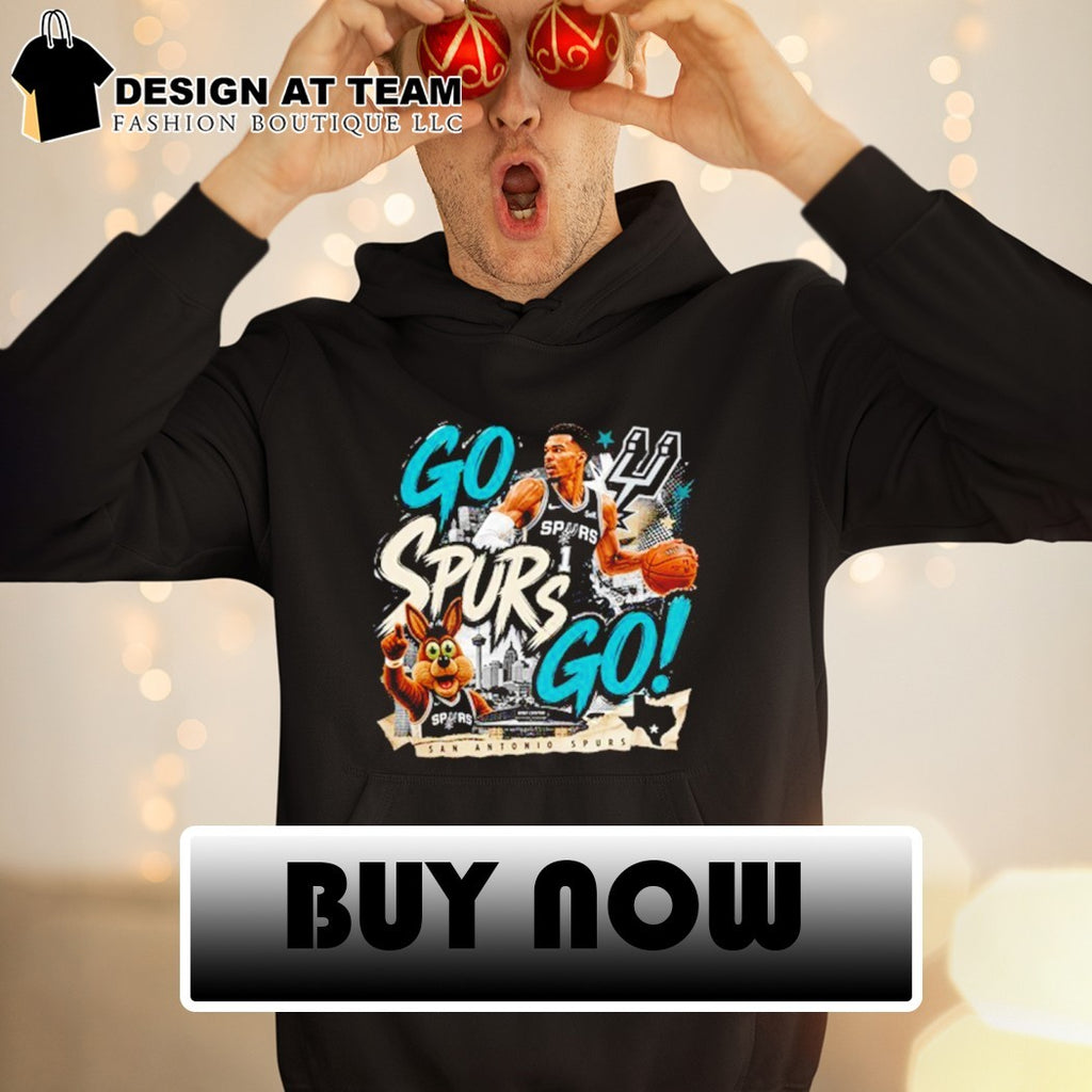 Victor Wembanyama basketball player San Antonio Spurs mascot Go Spurs Go shirt