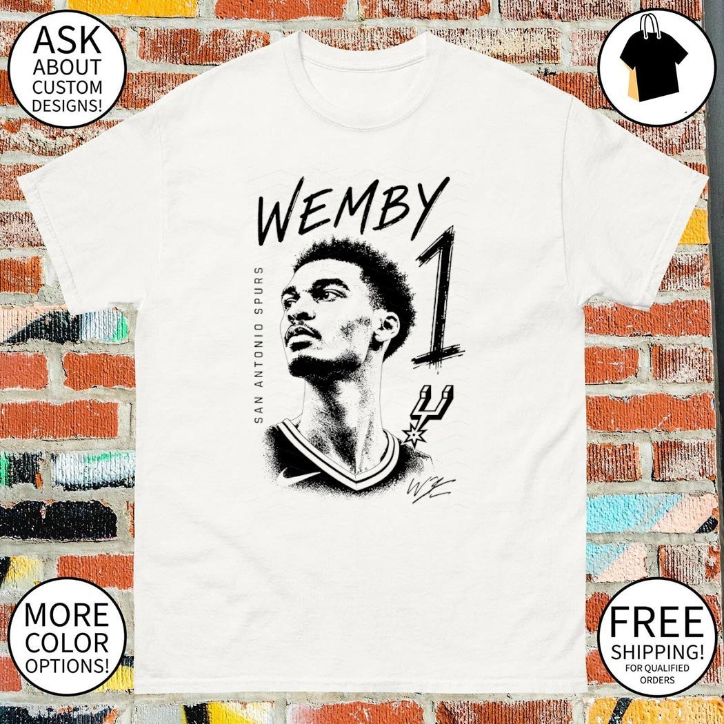 Victor Wembanyama basketball star San Antonio Spurs Wemby 1 shirt