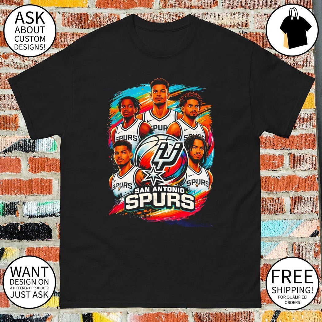 Victor Wembanyama cartoon San Antonio Spurs NBA Basketball graphic 2026 shirt