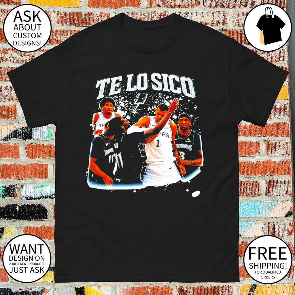 Victor Wembanyama elbow Naz Reid San Antonio Spurs Basketball Te Lo Sico shirt