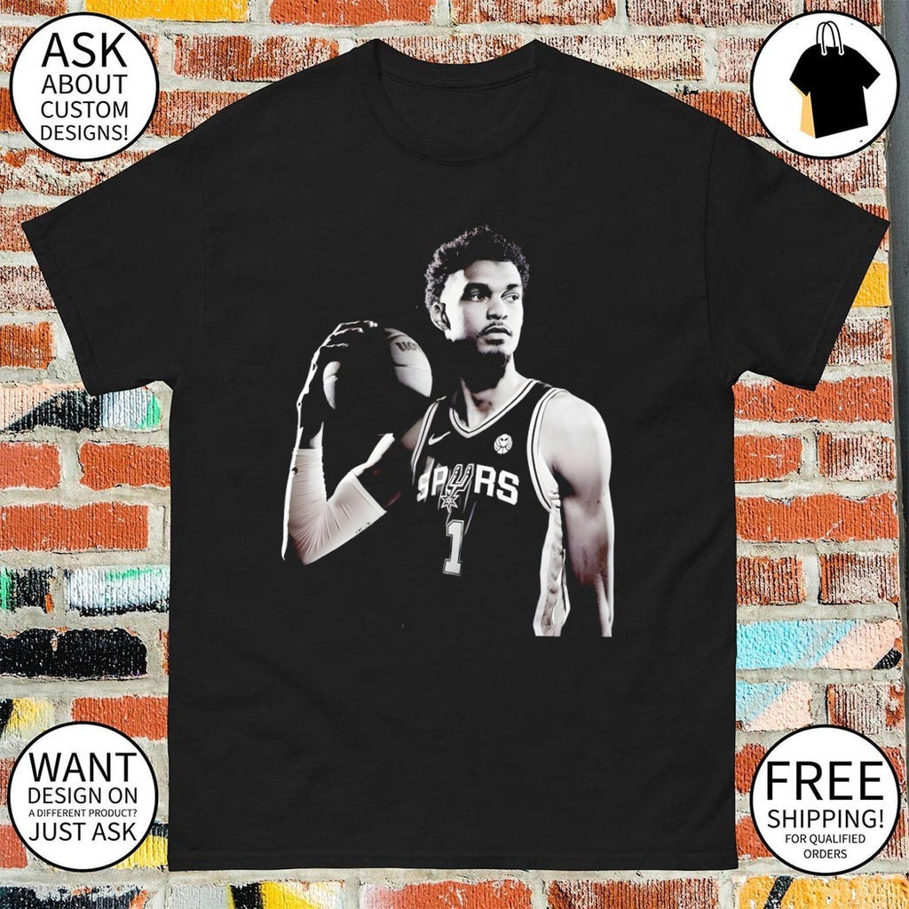 Victor Wembanyama holding ball San Antonio Spurs Basketball NBA 2026 vintage shirt
