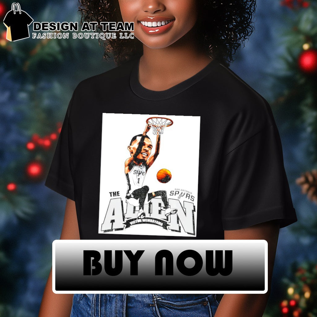 Victor Wembanyama the Alien caricature San Antonio Spurs Basketball NBA vintage shirt