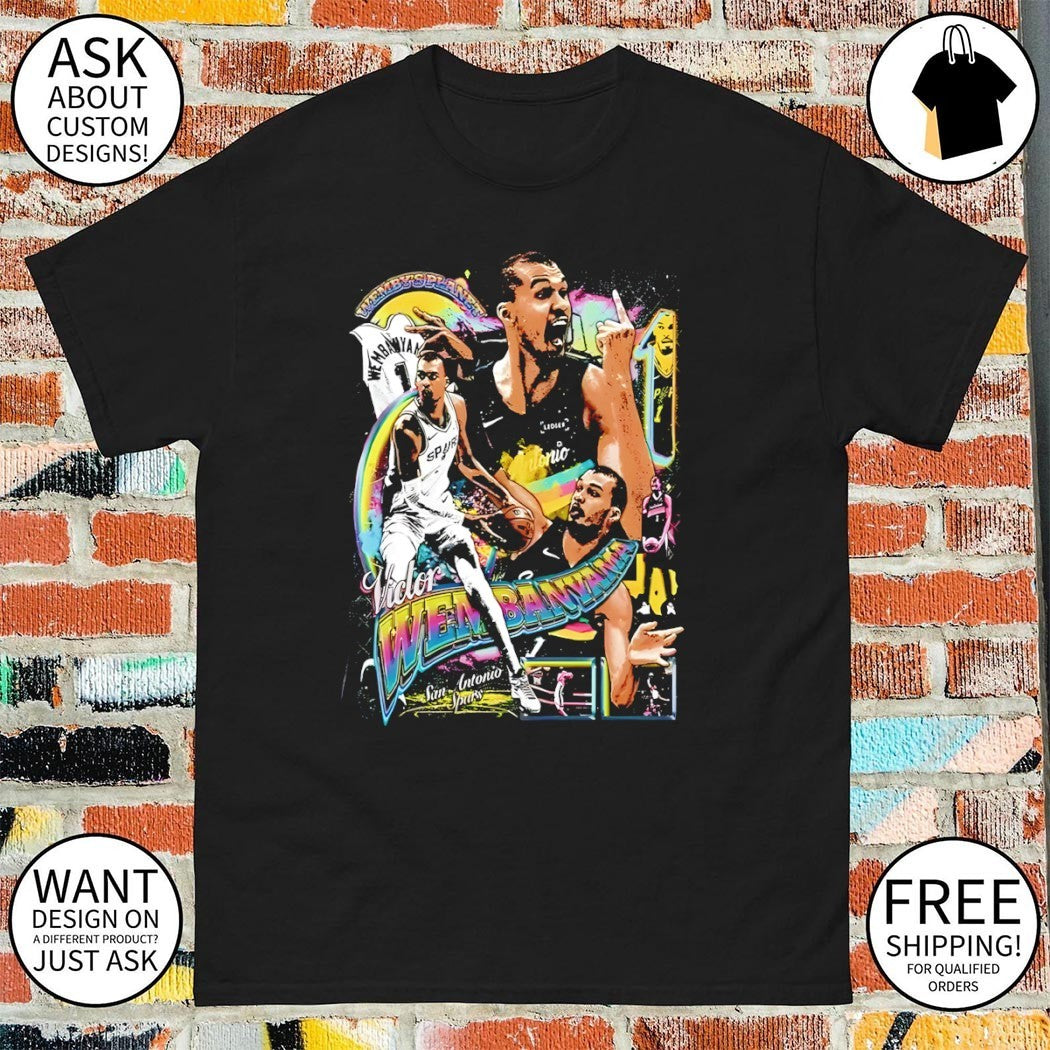 Victor Wembanyama x The Alien mashup San Antonio Spurs Basketball #1 Wemby graphic vintage shirt