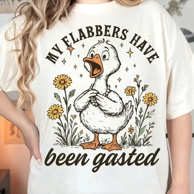 Victoria Maxwell My Flabbers Have Been Gasted Sarcastic Goose Humor Gag Rude Goose Mood Snarky Animal Attitude Shirt Hoodie Sweatshirt