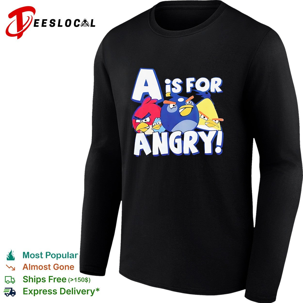 Video game characters a is for angry shirt