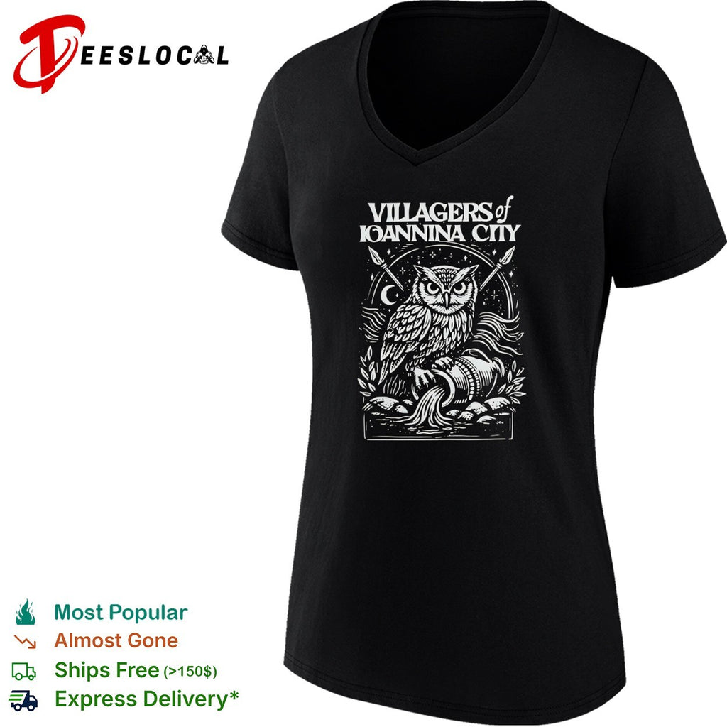 Villagers of Ioannina City Owl with Spears and Urn Water shirt