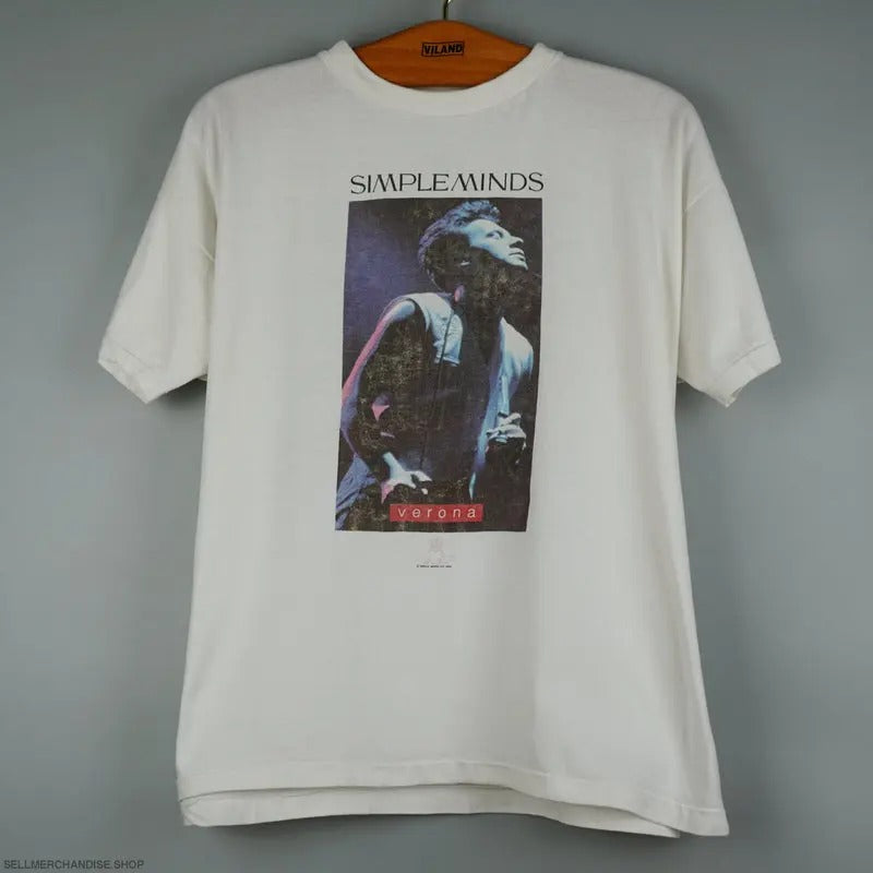 Vintage 1990 Simple Minds t-shirt unisex cotton Tshirt Hoodie Sweatshirt | PrintMintTees.com