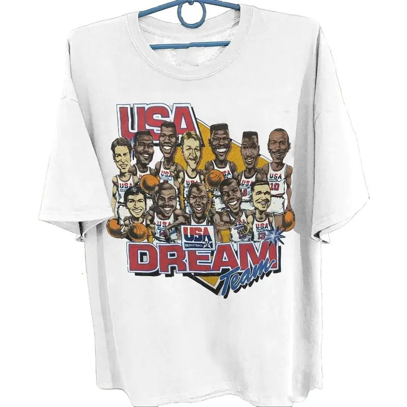 Vintage 1992 Basketball Shirt, 90s Dream Team Usa Basketball Shirt, basketball Dream Team tee shirt Menswear Tops...