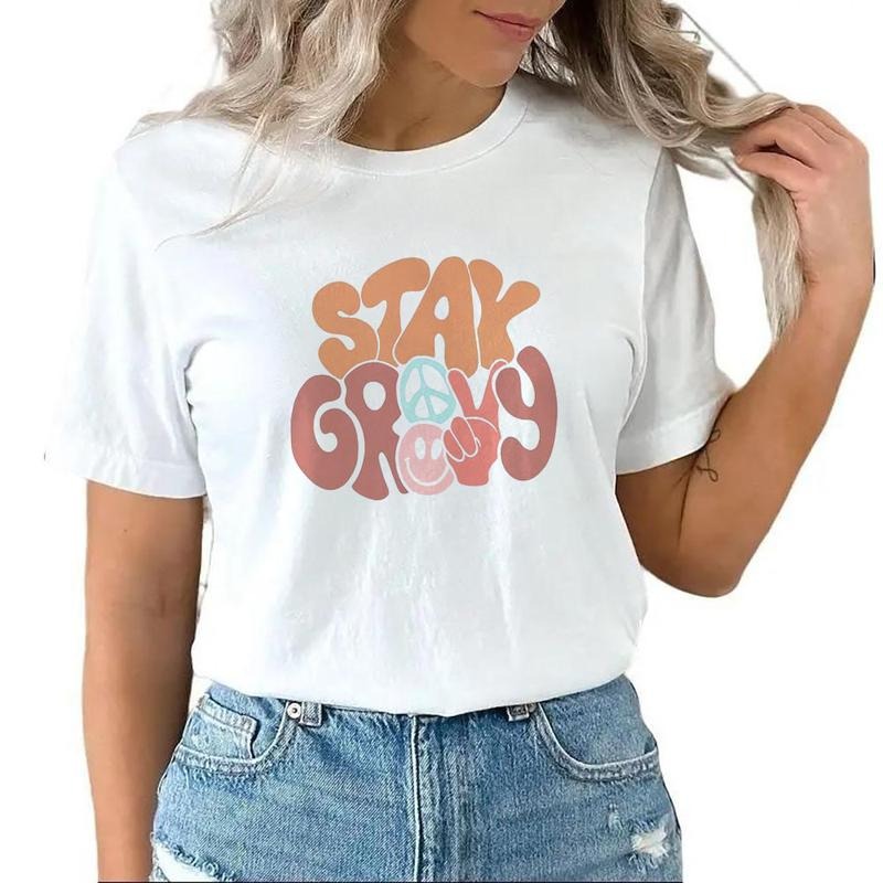 Vintage 70s Stay Groovy Sweatshirt Crewneck, Retro Sweater, Boho Hoodie , Spring Gift for Unisex Cotton Womenswear Shirt