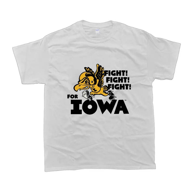 Vintage 90S Fight for Iowa Hawkeyes T-shirt Streetwear Fit Unisex Tshirt Hoodie Sweatshirt | PrintMintTees.com