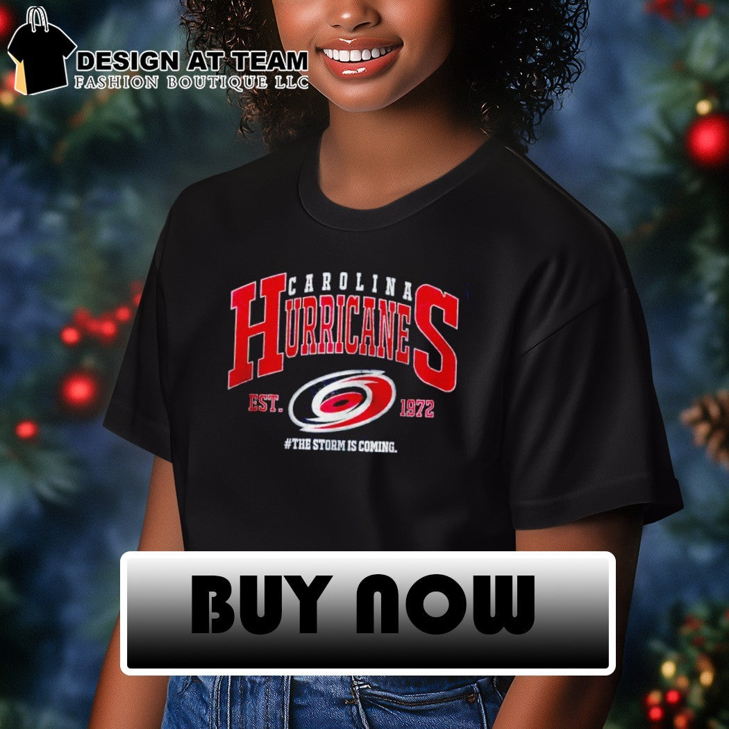 Vintage 90s Carolina Hurricanes Hockey the storm is coming 1972 shirt