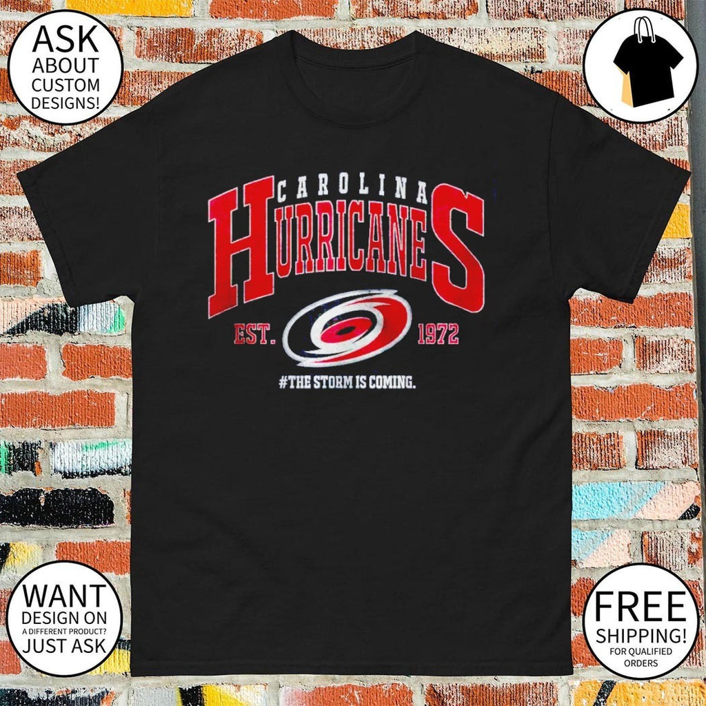 Vintage 90s Carolina Hurricanes Hockey the storm is coming 1972 shirt