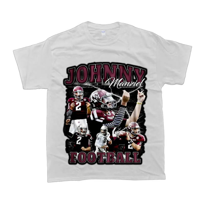 Vintage 90s Graphic Style Johnny Manziel Shirt Fit Top Womenswear Hoodie Sweatshirt | PrintMintTees.com