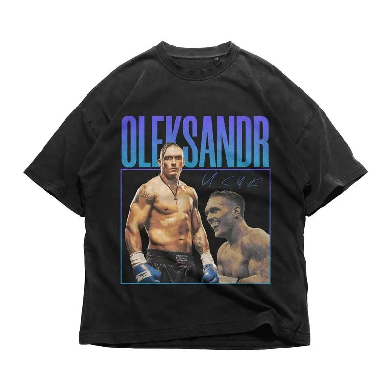 Vintage 90s Graphic Style Oleksandr Usyk T-Shirt Sweatshirt Boxing Tee For Man and Woman Unisex Cotton Long Sleeve...