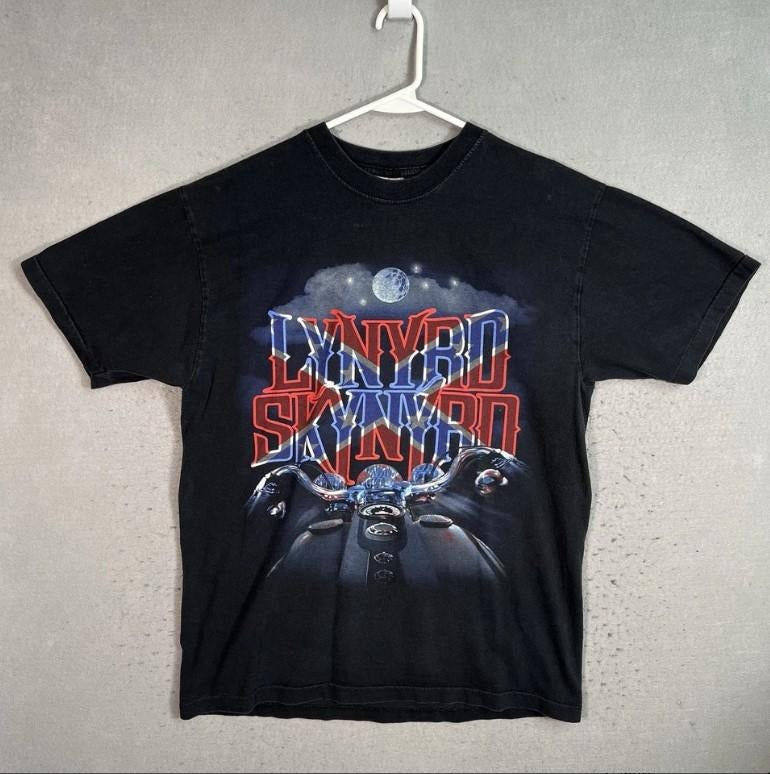 Vintage 90s Lynyrd Skynyrd Biker Band Tour T Shirt Hoodie Sweatshirt | PrintMintTees.com