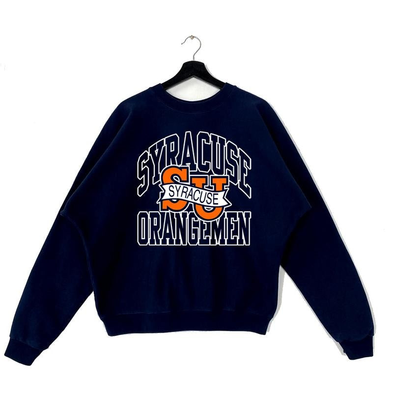 Vintage 90s Syracuse University Orangemen Crewneck Sweatshirt, Ven, Unisex T-shirts Hoodie Sweatshirt | PrintMintTees.com