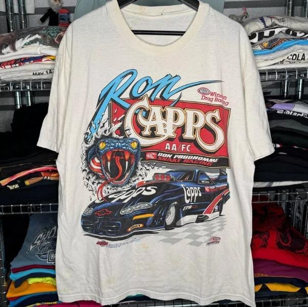 Vintage 90s Winston Drag Racing XL Rattlesnake Nascar White Racing Menswear Top Streetwear Underwear T-Shirts, Hoodie, Sweatshirt
