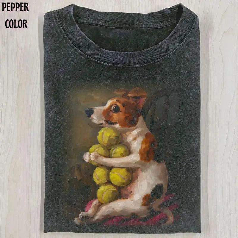 Vintage ARCHIE LOST A BALL AND FOUND SIX T-SHIRT Funny Dog Meme Graphic Tee Women's T-Shirt