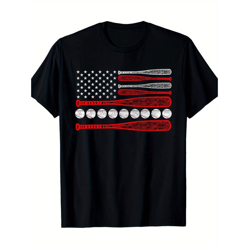 Vintage American Flag Baseball T-Shirt, Men's T-Shirt, 180g made in usa Hoodie Sweatshirt | PrintMintTees.com