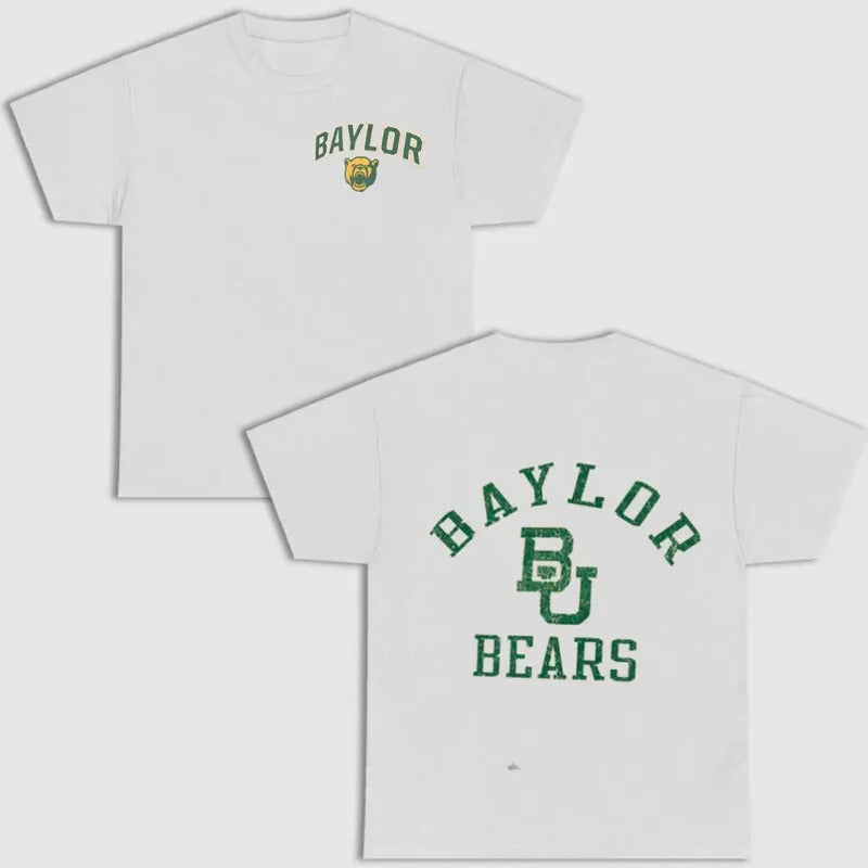 Vintage Baylor Bears Vintage College 2 Side T-shirt, NCAA Shirt, Vintage Football Shirt Top Classic Menswear Hoodie...