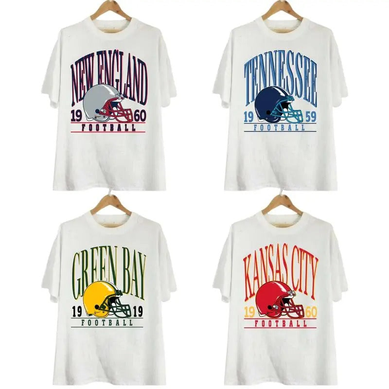 Vintage Big Name All Team Football White Football Thowback Vintage All Teams Fans College Football Shirt T-Shirts, Hoodie, Sweatshirt