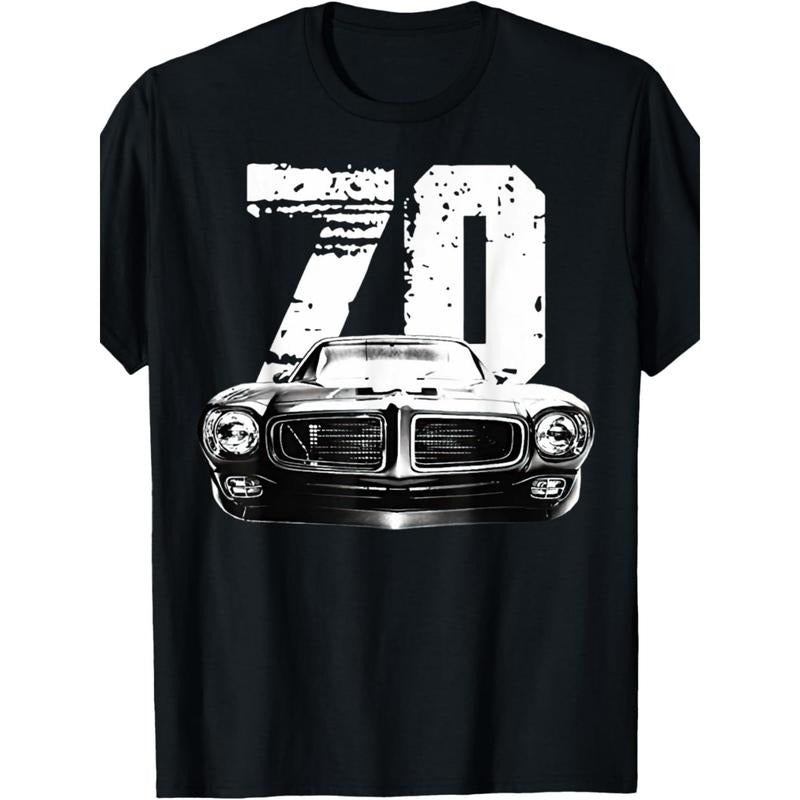 Vintage Black Car Muscle Car 70 Classic T-shirt -100% cotton 220g made in usa Hoodie Sweatshirt | PrintMintTees.com