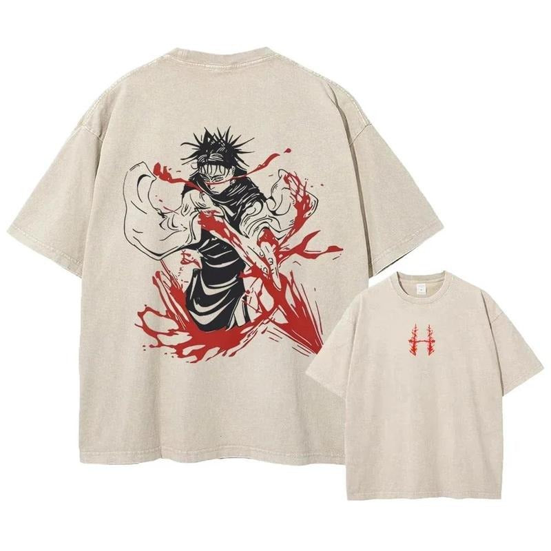 Vintage Blood Manipulation Graphic Tee, JJK Anime Crewneck, Japanese Anime Tees, Anime Shirt, Gift For Fans, Gift For...