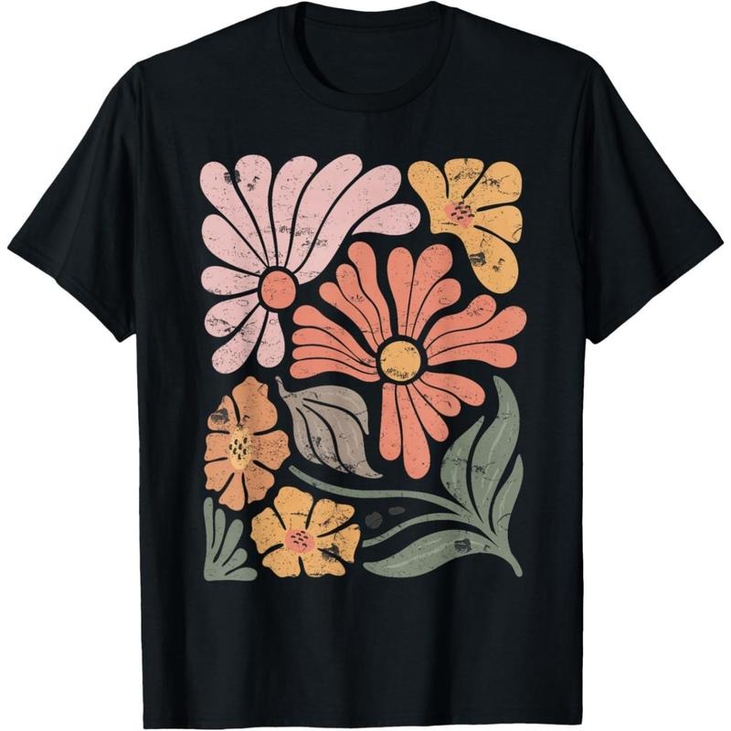 Vintage Boho Wildflower Graphic T-Shirt  made in usa Hoodie Sweatshirt | PrintMintTees.com