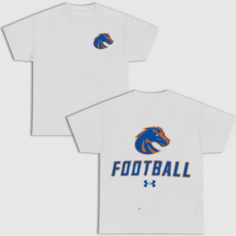 Vintage Boise State Broncos 2 Side T-shirt, NCAA Shirt, Vintage Football Shirt Top Classic Menswear Hoodie Sweatshirt