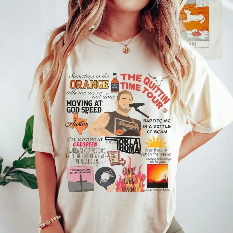 Vintage Bryan Tour 2024 T Shirt, Country Music Tour, Concert Outfit, Fans Merch, Unisex Short Sleeve Tee Shirt, Casual...