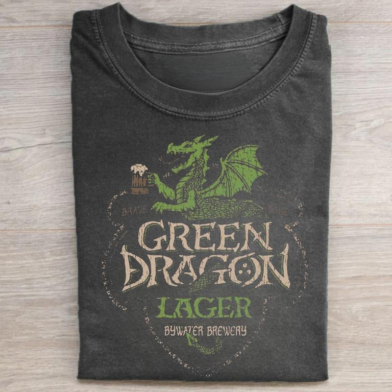 Vintage Bywater Brewery Green Dragon Lager Shirt Lord Rings Movie Shirt Shire Shirt Funny Beers Middle Earth Iconic Movie Scenes Menswear Top Shirt Hoodie Sweatshirt