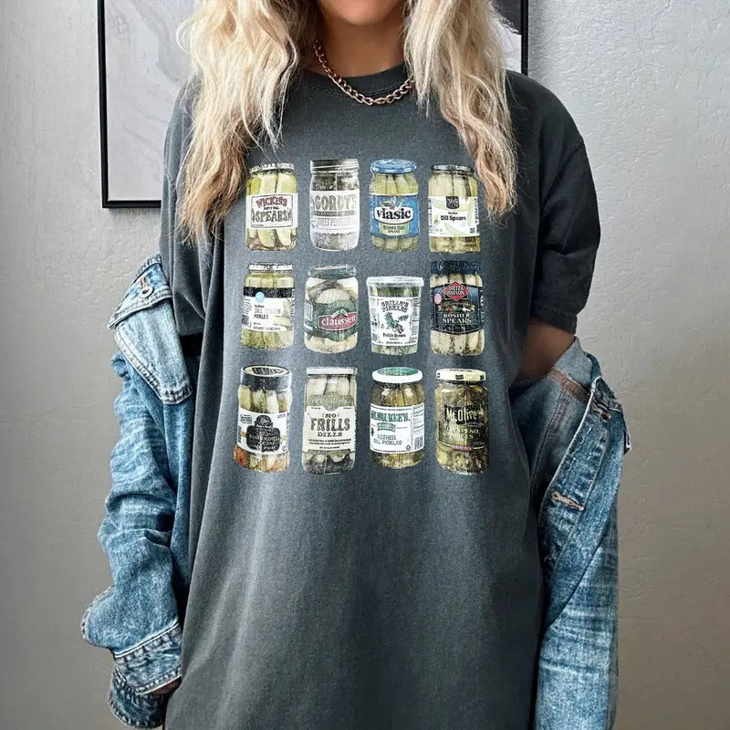 Vintage Canned Pickles Shirt, Pickle Jar Shirt Hoodie Sweatshirt | PrintMintTees.com