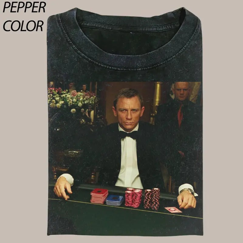 Vintage Casino Royale Poker Comfort Colors T-shirt, The Best Movie About Gambling Tee Gift For Boyfriend Menswear Top...