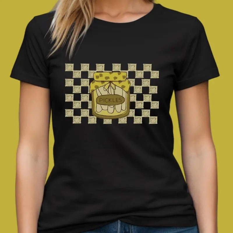 Vintage Checkered Canned Pickles Shirt Pickle Shirt Viral Pickle Shirt Pickle Lovers Shirt Pickle Crewneck Shirt Hoodie...