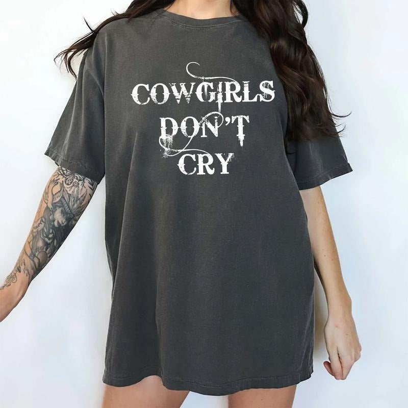 Vintage Cowgirls Don't Cry Comfort Colors Shirt, Cowgirl Graphic Tee, Western Style T-shirt, Boho Country Women Clothing...
