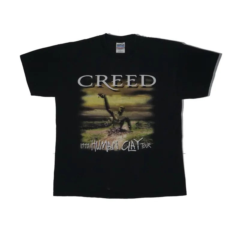 Vintage Creed band Human Clay 1999 Tour tshirt Creed Band Fan T-shirt, Vintage 90s style top clothing, Unisex graphic...
