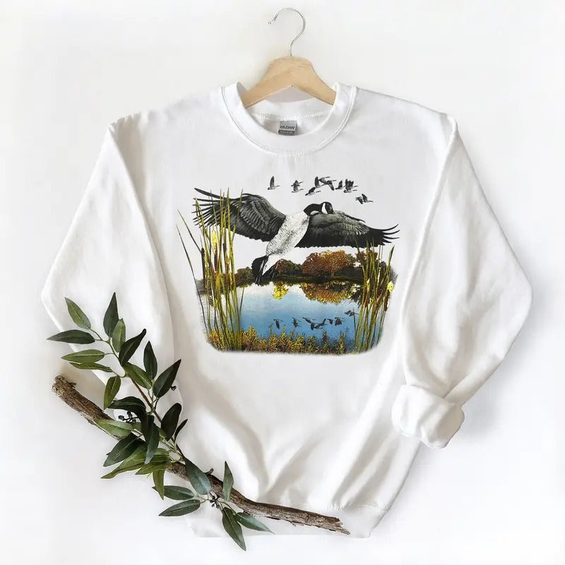 Vintage Ducks animal Hunting Unisex Tshirt, sweatshirt, hoodie Unisex Cotton Fabric Unisex | PrintMintTees.com