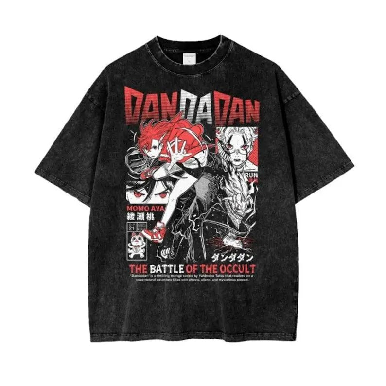 Vintage Dyenomite Mineral Wash Dandadan Shirt, Anime Wash Shirt Classic Cotton Hoodie Sweatshirt | PrintMintTees.com