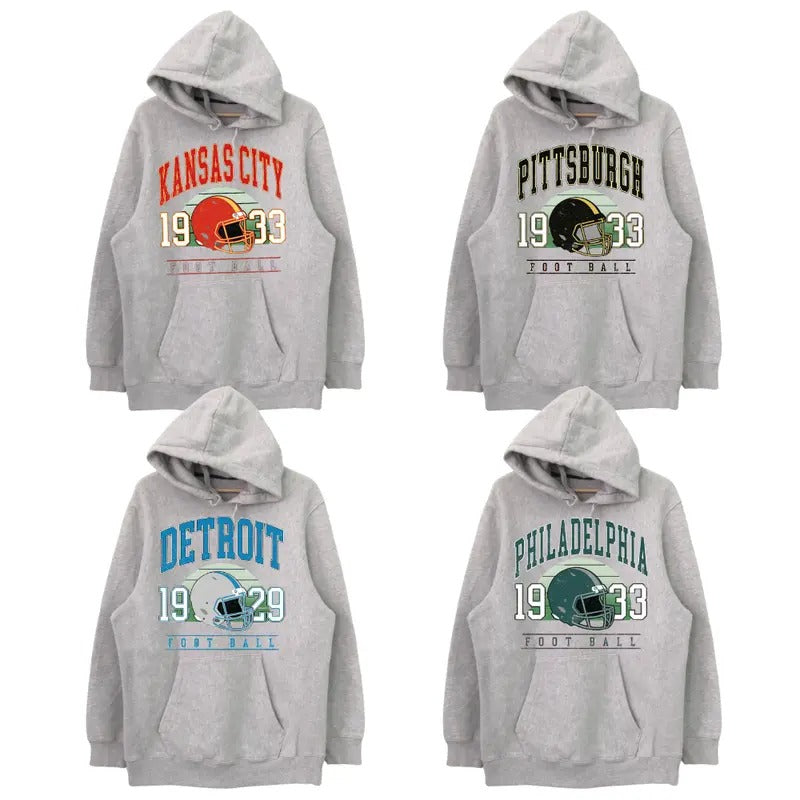 Vintage Football Hoodie, Unisex Vintage Football Sweatshirt, Retro Football Team Crewneck, Vintage Graphic Tees, Football...