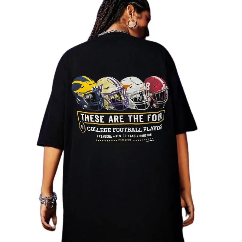 Vintage Football Shirt 2023 College Football Playoff Tee Football Game Day Shirt Top Classic Menswear Hoodie Sweatshirt