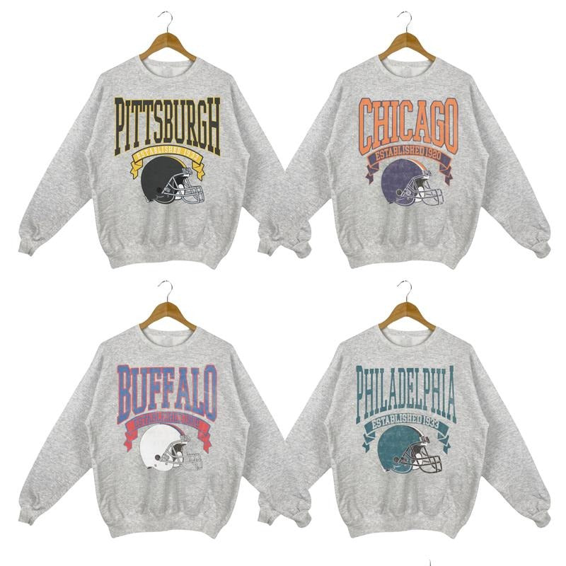 Vintage Football Sweatshirt, Hometown Pullover, City Football Retro Sweatshirt, Football Retro Sweatshirt, Football...