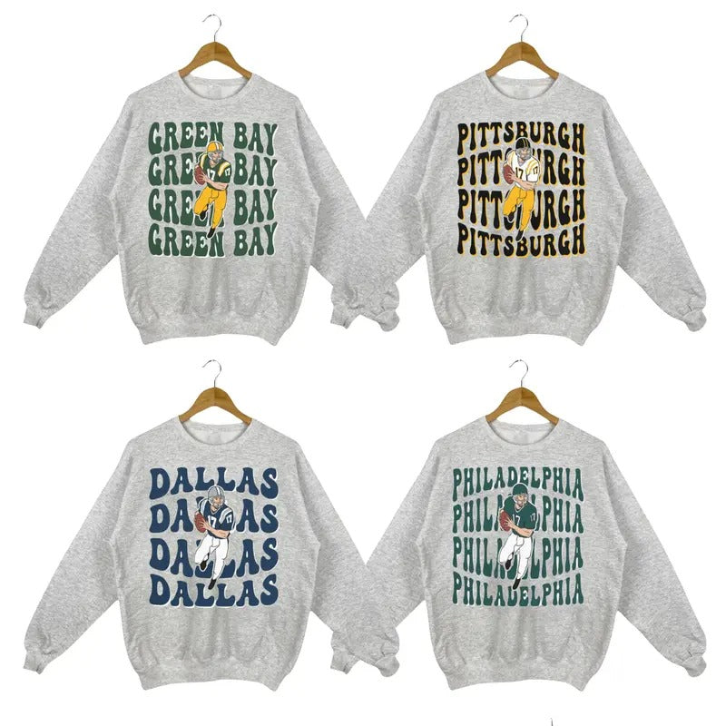 Vintage Football Sweatshirt, Retro Football Crewneck, Football Fan Gift, Unisex Sweatshirts Shirt Hoodie | PrintMintTees.com
