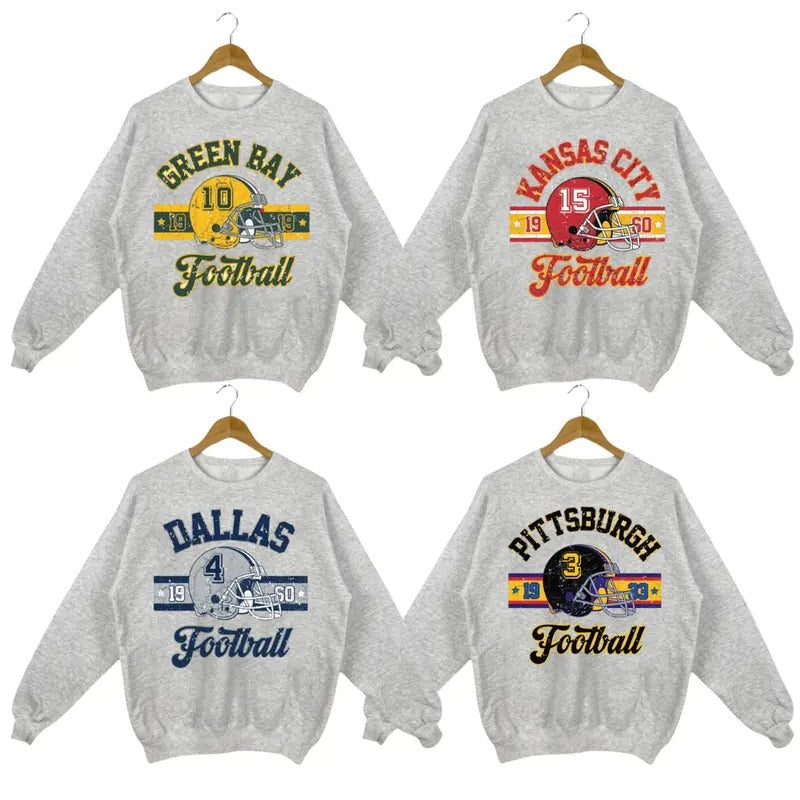 Vintage Football Sweatshirts, Sport Grey Football Sweatshirt, Vintage Graphic Tees, Football Fan Gift, Unisex Shirt Hoodie
