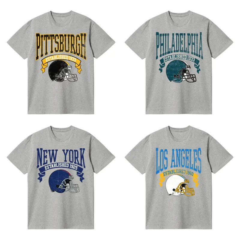 Vintage Football T-Shirt, Hometown Pullover, City Football Retro T-Shirt, Football Retro Sweatshirt, Football Throwback...